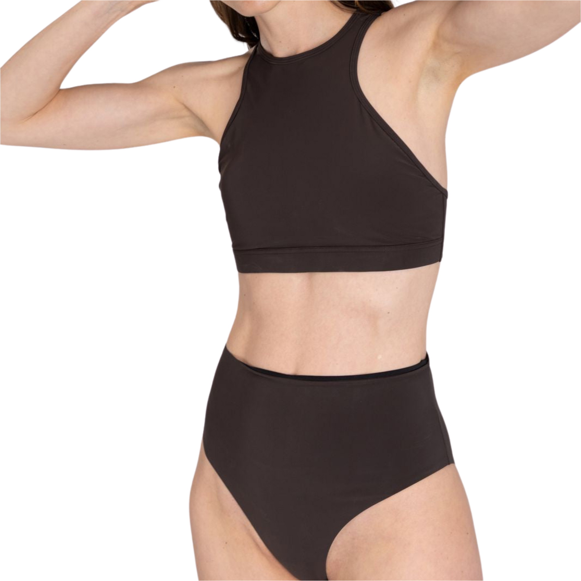 2026 Wallien Womens Bikini Bottom High Waist 102036001 - Coffee